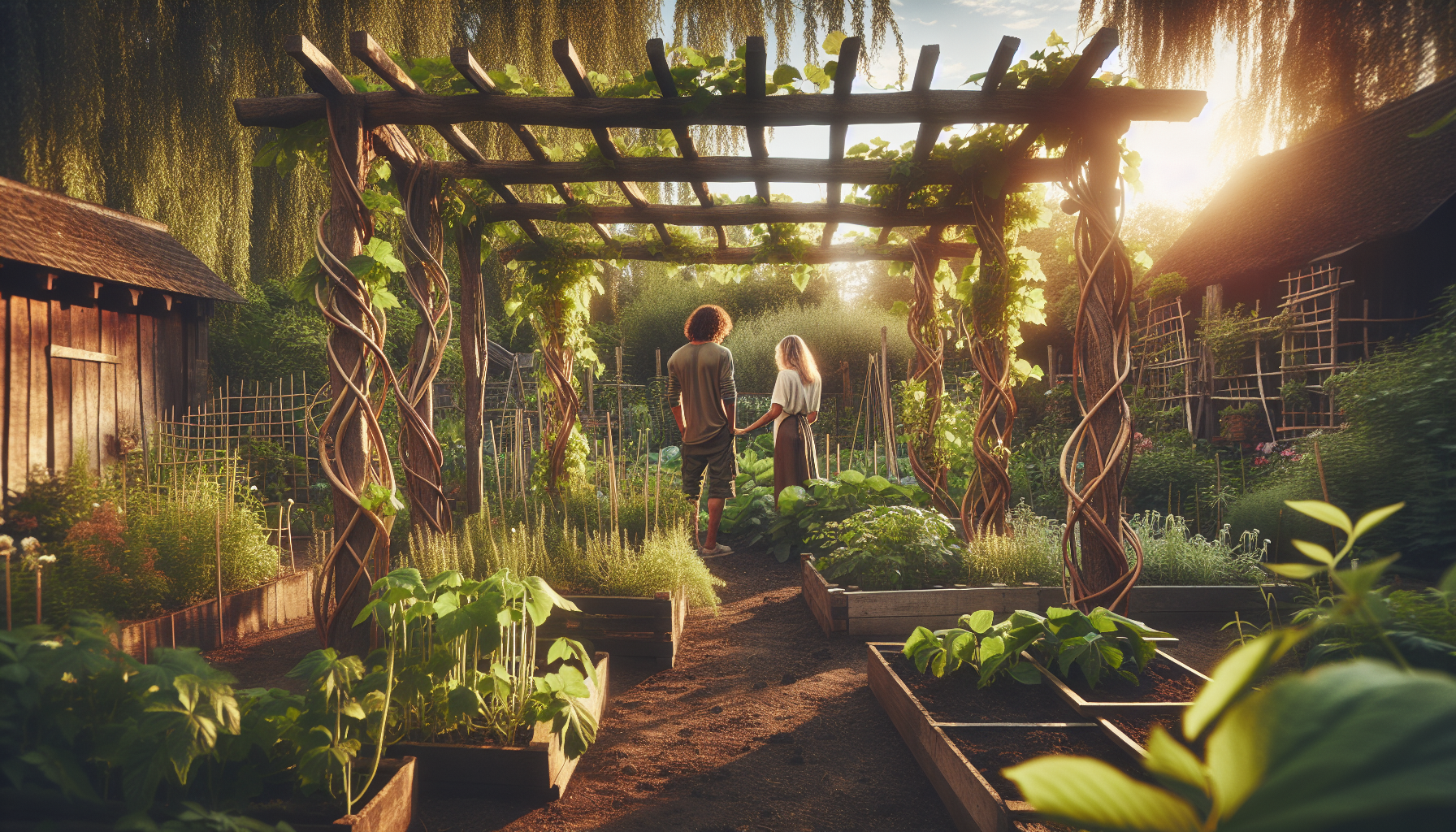 DIY Organic Trellises From Scrap Wood