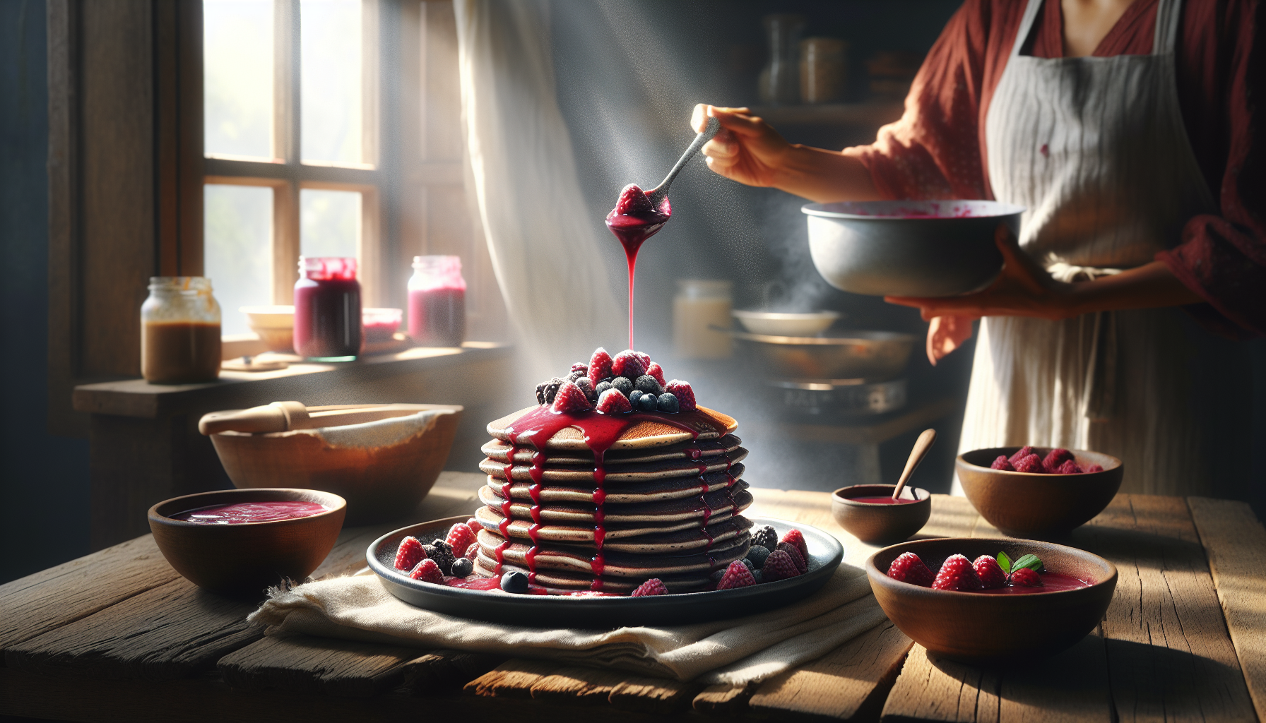 Exploring Organic Buckwheat Pancakes With Berry Sauce