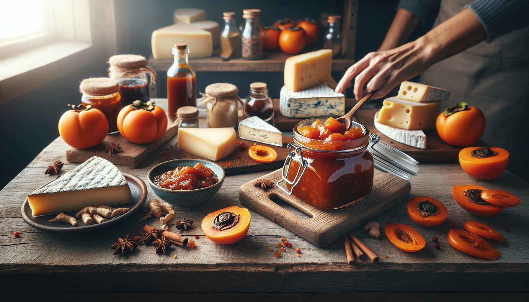 Organic Persimmon Chutney For Cheese: A Sweet and Savory Delight