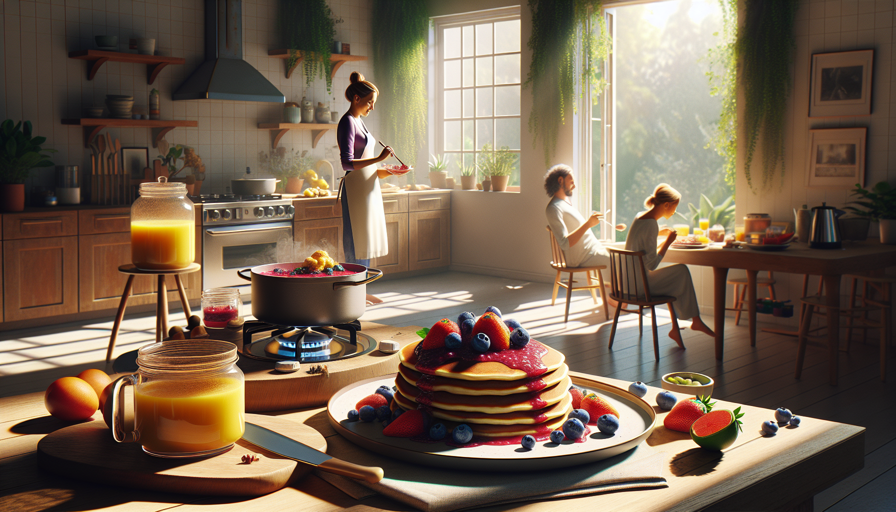 Exploring Organic Brunch Pancakes With Fruit Compote